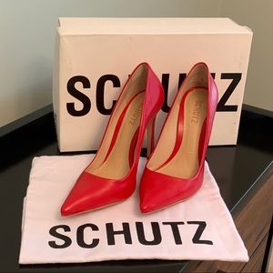 NWT!! Red Leather SCHUTZ Pumps